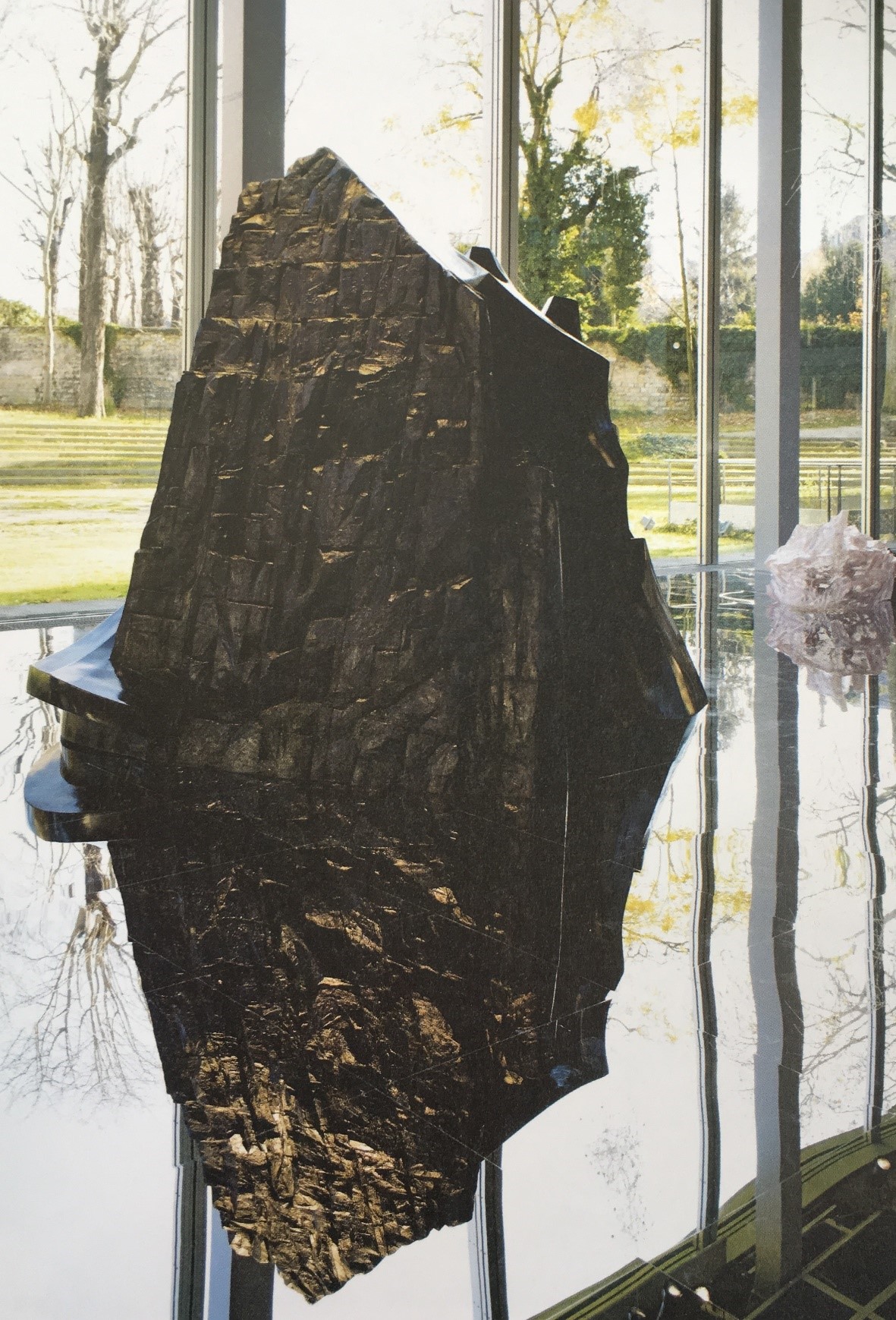 Lee Bul, Bunker (Mikhail Bakhtin), 2007, large interactive installation with stainless steel frame, fiberglass cast, leather, and electronics.