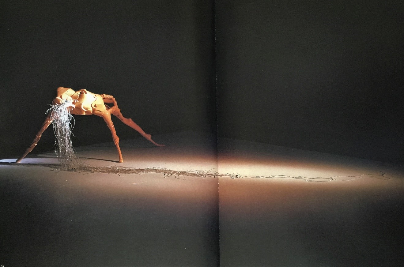 Lee Bul, Ein Hungerkünstler, 2004, large sculptural installation incorporating acrylic paint, epoxy coating, crystals, and beadwork.